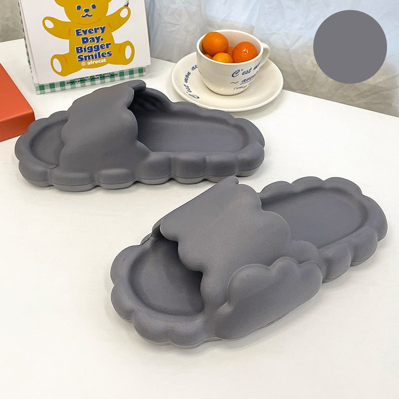 Non-slip Cloud Slides Grey