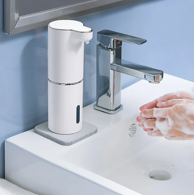 Automatic Soap Dispenser in use