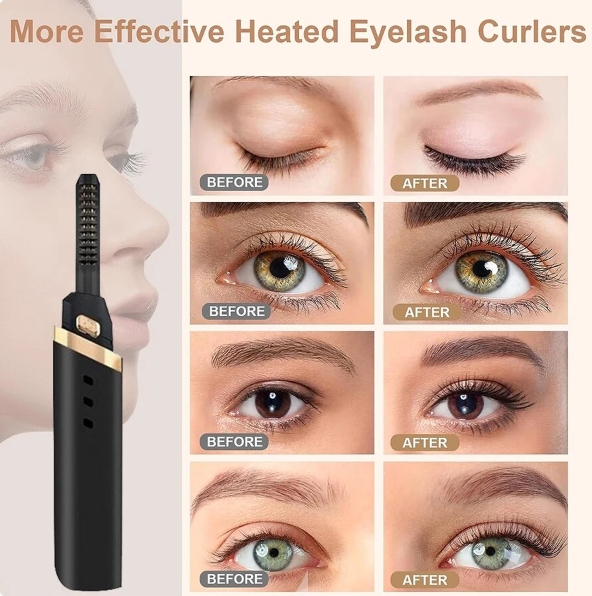 Electric Eyelash Curler Before and After