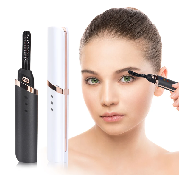 Electric Eyelash Curler in use